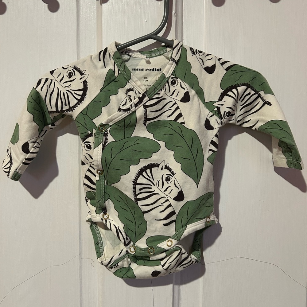 Mini Rodini Baby Onesie, 1-2 months